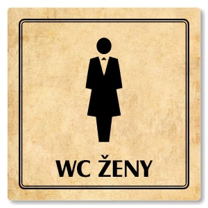 WC ženy, 118x118mm, pergamen, Utah